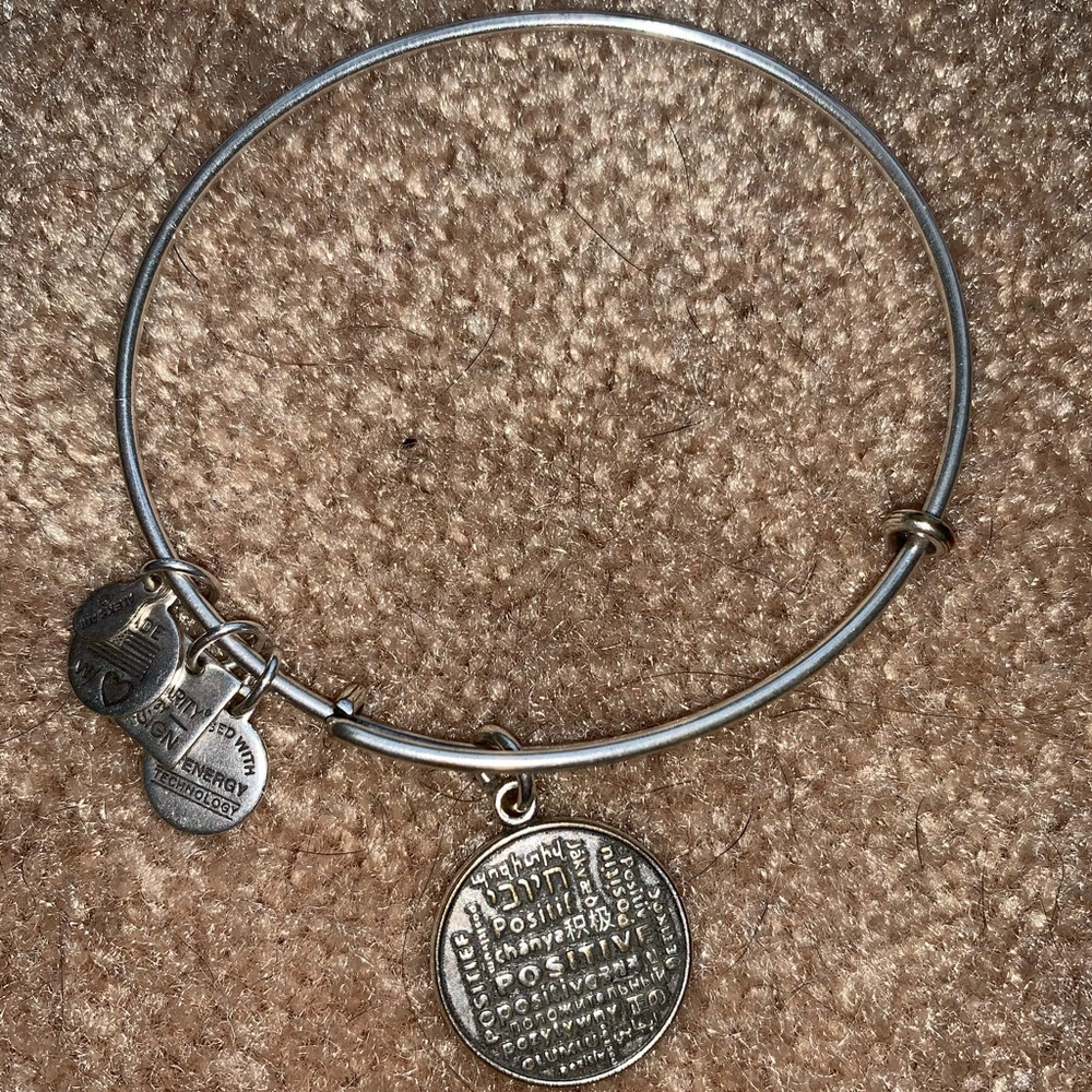 Alex and Ani silver “positive” bracelet